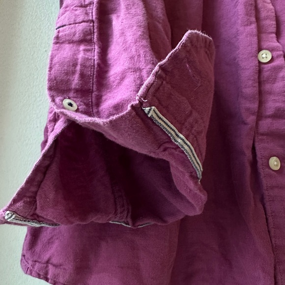 Banana Republic Purple Linen Blend Button Down XL - Picture 4 of 7